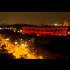 Stadion Śląski podświetlony na czerwono. fot. Tomasz Żak / UMWS 