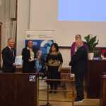 Wręczanie podziękowań dla Pani Modesty Dąbrowskiej i Pana Janusza Przytockiego.